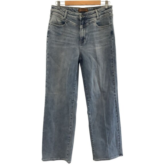 Judy Blue Denim - Judy Blue Retro Wide Leg Fit Light Blue Denim Jeans 13/31 V Detail